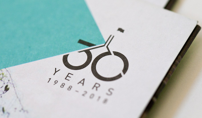 Concept sketches of the 30th anniversary brand identity.