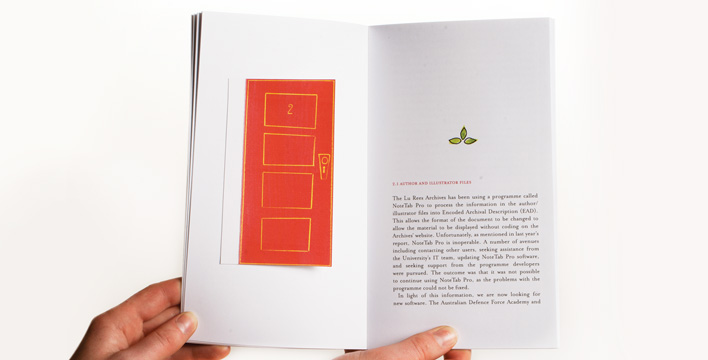 A chapter start with an illustrated, flip-open door to reveal an artwork underneath.